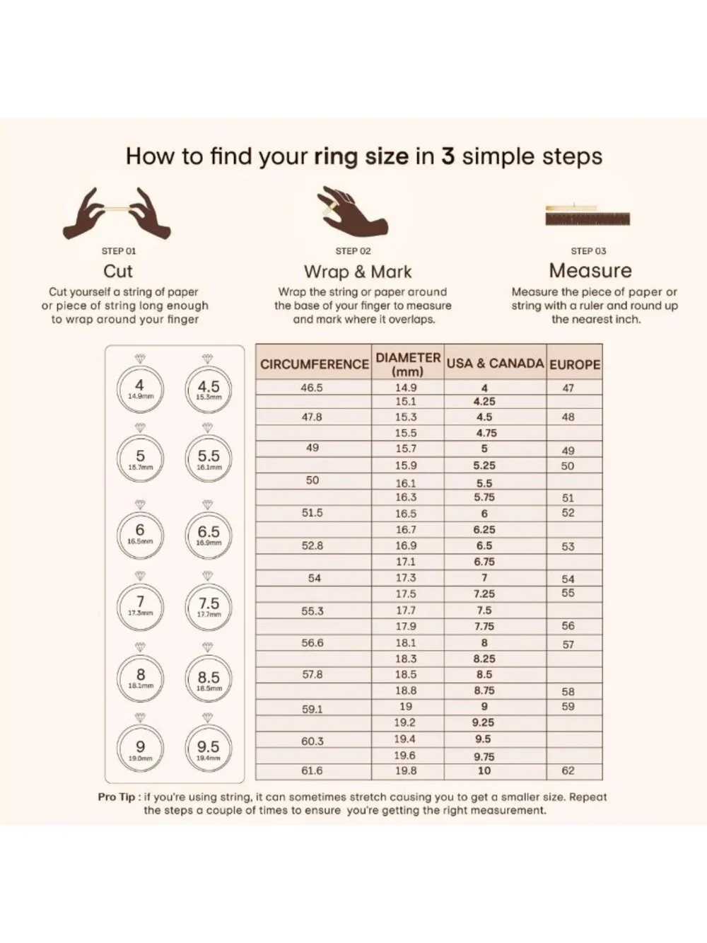 Dainty 3 Stone Stackable Birthstone Ring for Women | 14K Gold Over Silver